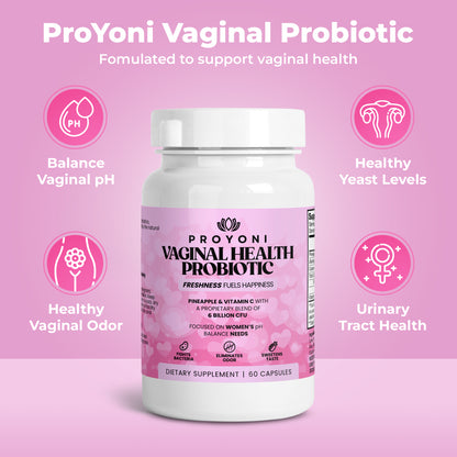 ProYoni Women's Pineapple Infused Probiotic - Health Supplement For Feminine Balance